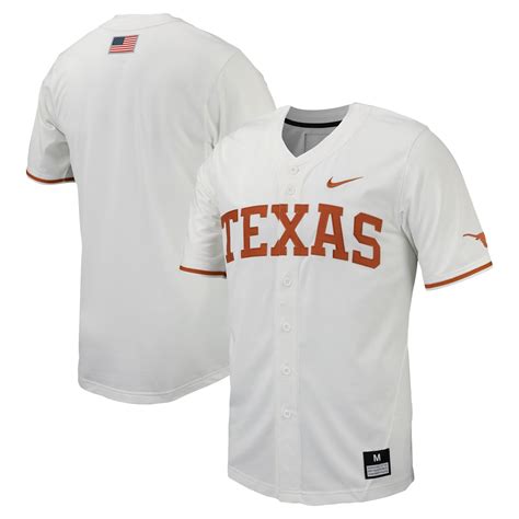 men's nike white texas longhorns replica full-button baseball jersey|Mens Texas Longhorns Jerseys .